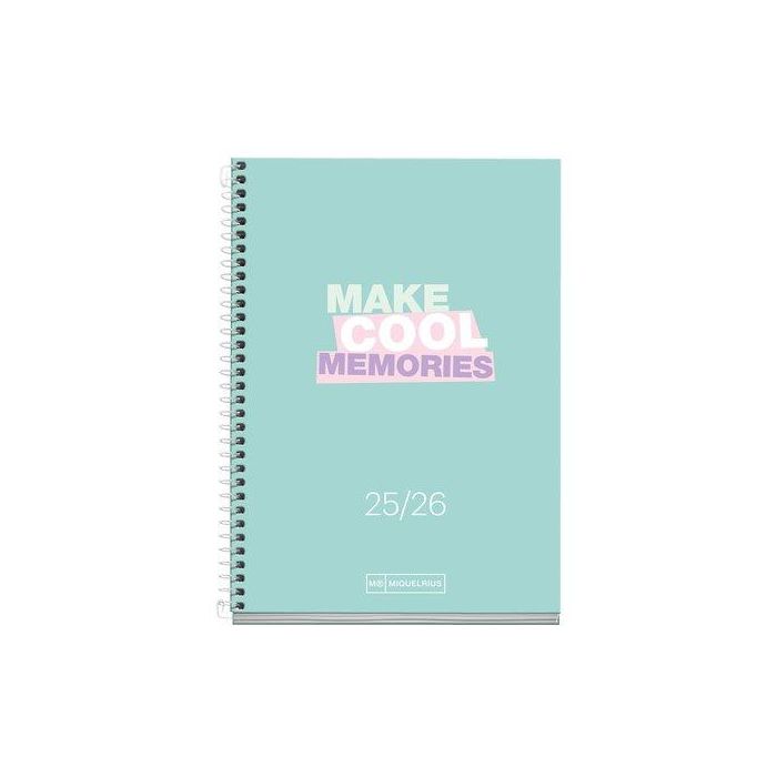Agenda Escolar (2025-26) Miquelrius School Write Espiral Tapa Extra Activa 8º 117X174 D/P Verde