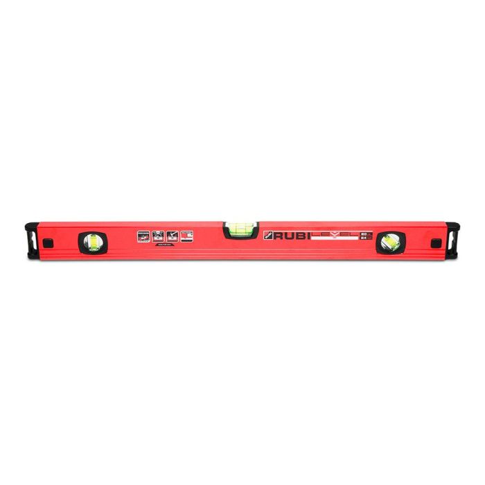 Rubi Nivel de Aluminio 60cm r76922 - Horizontal, Vertical y 45°, Resistente a Impactos y UV 0 Rubi Nivel de Aluminio 60cm r76922 - Horizontal, Vertical y 45°, Resistente a Impactos y UV 0