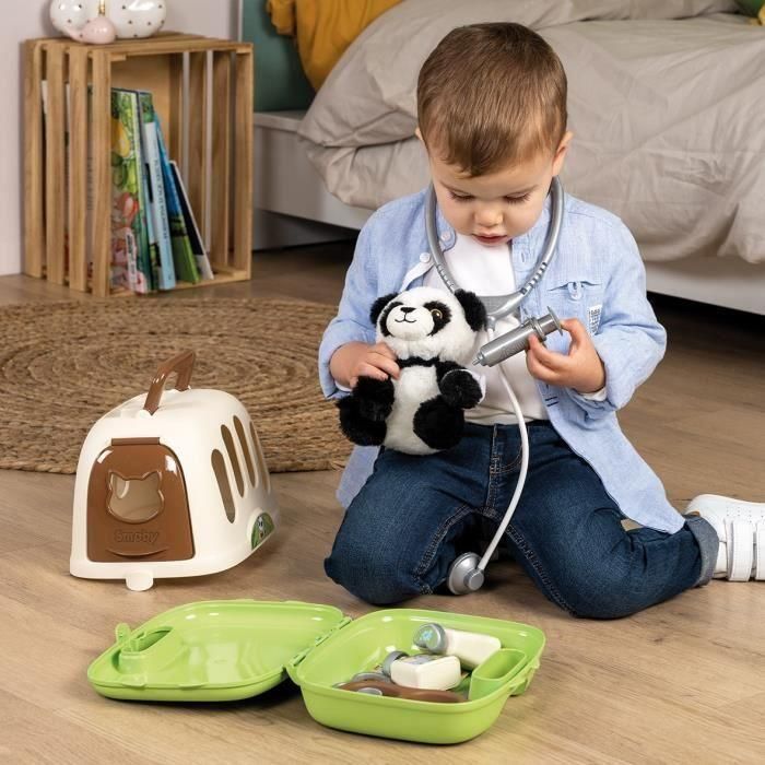 Smoby - Maletín veterinario - 1 peluche panda y muchos accesorios - Producto 2 en 1: Jaula de transporte - Fabricación francesa 3 Smoby - Maletín veterinario - 1 peluche panda y muchos accesorios - Producto 2 en 1: Jaula de transporte - Fabricación francesa 3