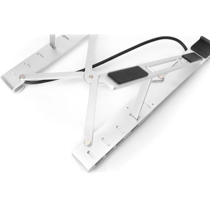 Notebook-Ständer mit integriertem USB-C™ Hub 5-Port PD Ladefunktion DIGITUS Silber 8 Notebook-Ständer mit integriertem USB-C™ Hub 5-Port PD Ladefunktion DIGITUS Silber 8