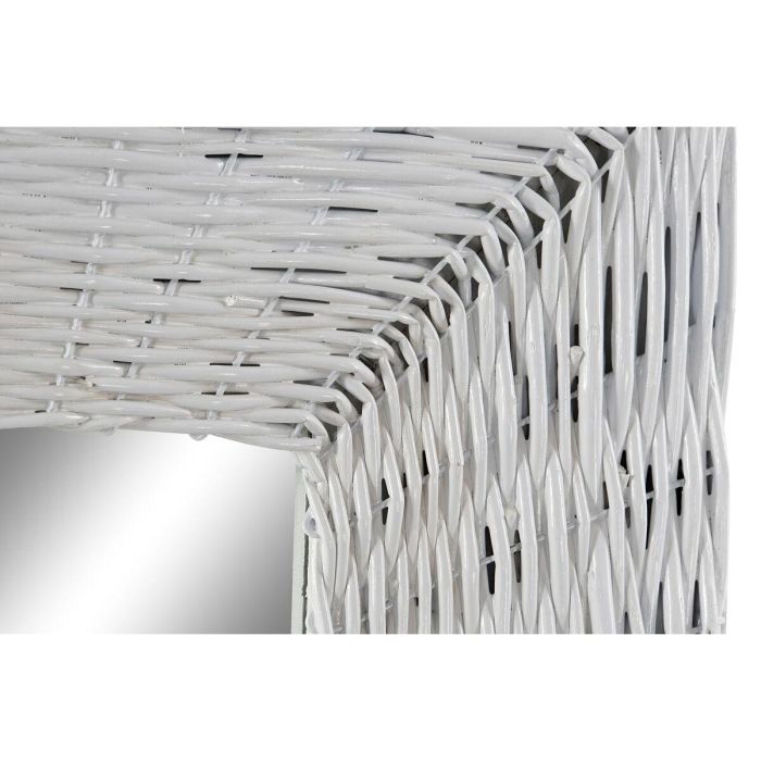 Espejo de pared DKD Home Decor Blanco Cottage Trenzado 87 x 4 x 147 cm 1 Espejo de pared DKD Home Decor Blanco Cottage Trenzado 87 x 4 x 147 cm 1