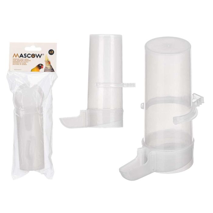 Bebedero para Jaula Mascow 100 ml, Blanco Transparente, 5x12x8.5 cm (24 Unidades) Bebedero para Jaula Mascow 100 ml, Blanco Transparente, 5x12x8.5 cm (24 Unidades)