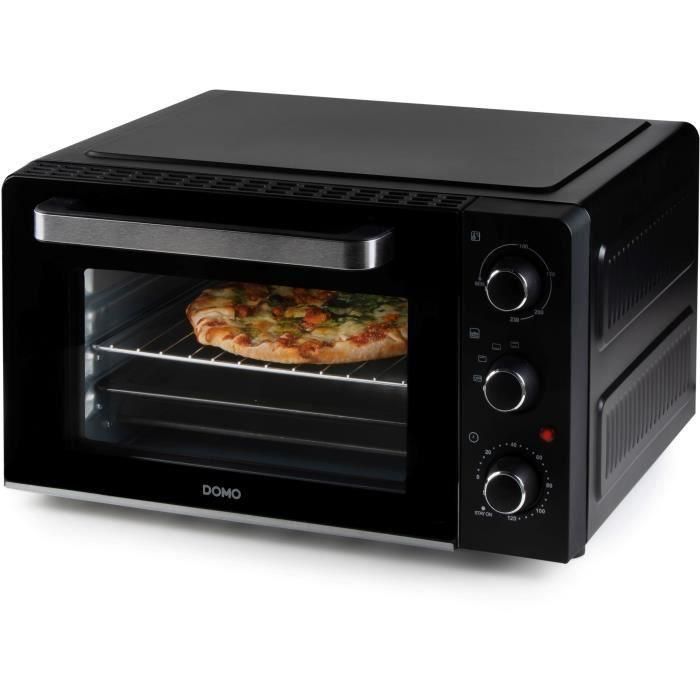 DOMO DO1107GO mini horno para hornear y refrigerios - 28 L - negro - 1500 vatios - 3