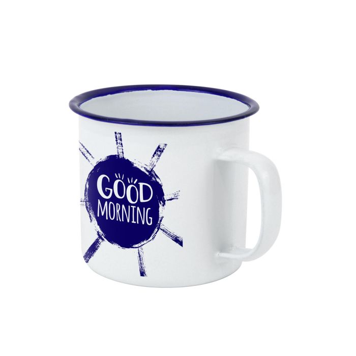 Mug esmaltada blanca con frases 350 ml - Privilege (24 Unidades) 8 Mug esmaltada blanca con frases 350 ml - Privilege (24 Unidades) 8