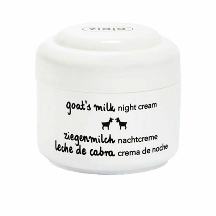 Ziaja Leche de Cabra Crema Facial de Noche 50 ml - Hidratante Antiarrugas Antiedad para Piel Seca y Nutrición Profunda