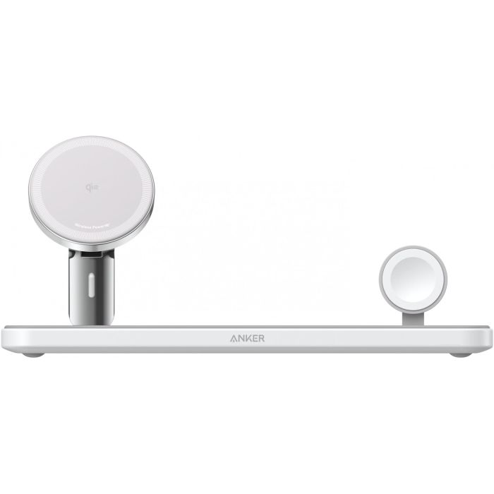 Anker MagGo Cargador Magnético Inalámbrico 15W PowerIQ Pad Blanco Compatible con MagSafe 8