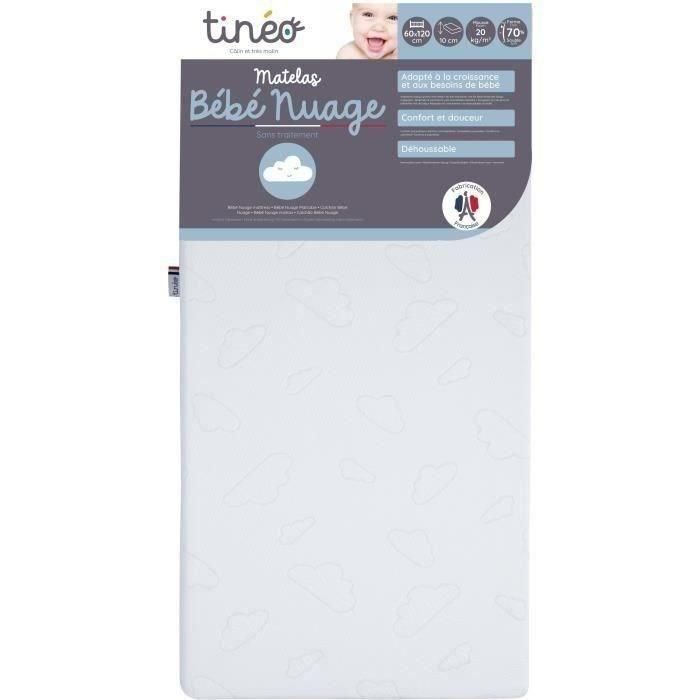 Tineo TIN3275055759600 Colchón NUAGE Funda desenfundable 60x120x10 cm 0 Tineo TIN3275055759600 Colchón NUAGE Funda desenfundable 60x120x10 cm 0