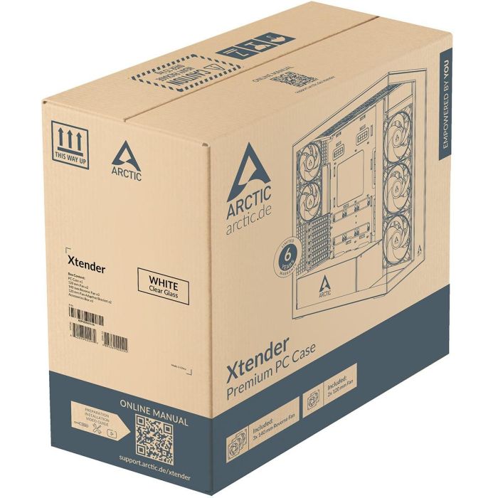 Arctic Xtender (White) transparent window w/o GPU vertical mount 8 Arctic Xtender (White) transparent window w/o GPU vertical mount 8