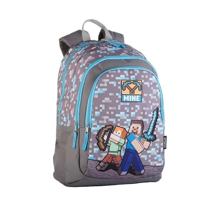 Mochila primaria minecraft warriors adaptable a carro 44x30x20 cm Mochila primaria minecraft warriors adaptable a carro 44x30x20 cm