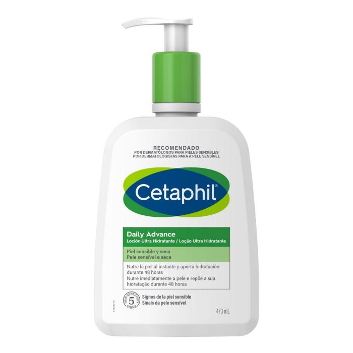 Cetaphil Daily Advance Loción Ultra Hidratante 48h para Piel Sensible y Seca, Corporal y Facial, con Manteca Karité y Niacinamida 473 ml 0 Cetaphil Daily Advance Loción Ultra Hidratante 48h para Piel Sensible y Seca, Corporal y Facial, con Manteca Karité y Niacinamida 473 ml 0