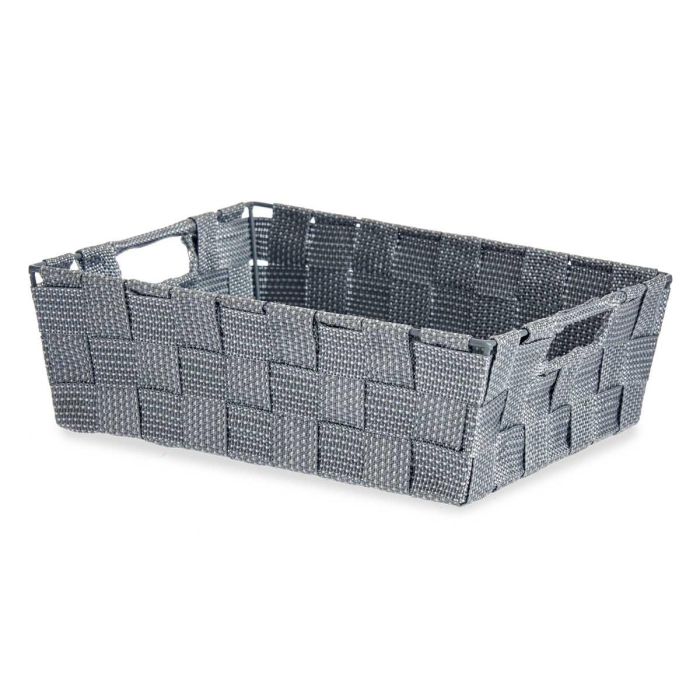 Cesta Tela Rect 23Cm Gris Kipit (48 Unidades) 2 Cesta Tela Rect 23Cm Gris Kipit (48 Unidades) 2