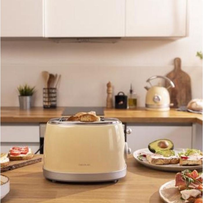 Cecotec Vintage 800 Tostadora 2 rebanadas 850 W Amarillo 4 Cecotec Vintage 800 Tostadora 2 rebanadas 850 W Amarillo 4