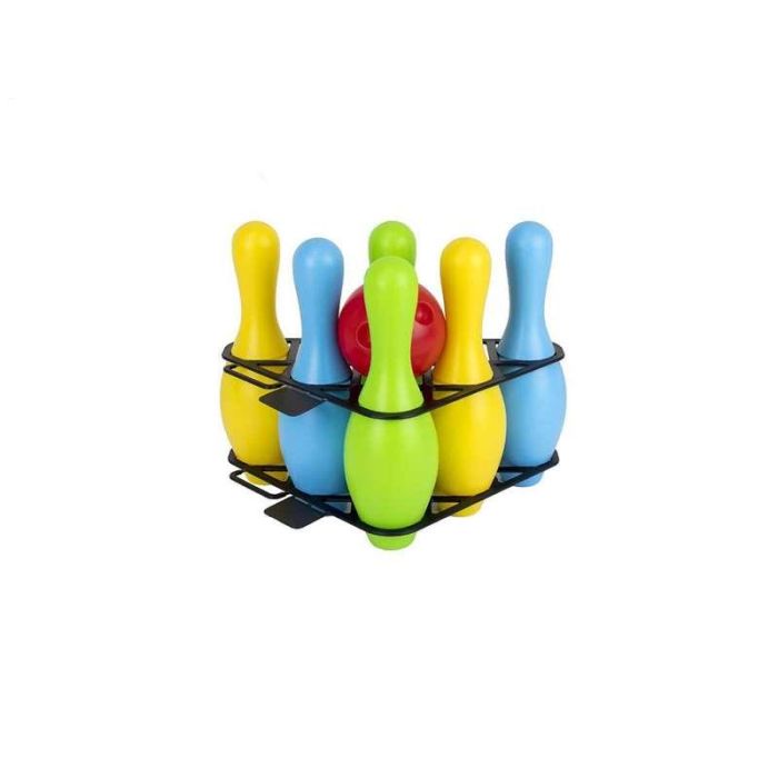 Juego de bolos. incluye 6 bolos y 1 bola. alto bolo 28 cm. Juego de bolos. incluye 6 bolos y 1 bola. alto bolo 28 cm.