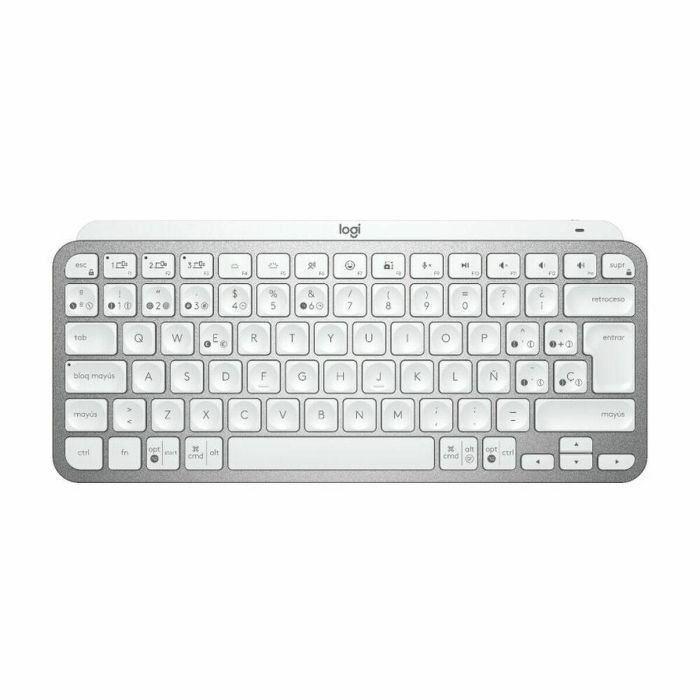 Logitech MX Keys Mini Teclado Inalámbrico Gris Pálido - Teclas Esféricas Cóncavas, Retroiluminación Inteligente, Bluetooth 16