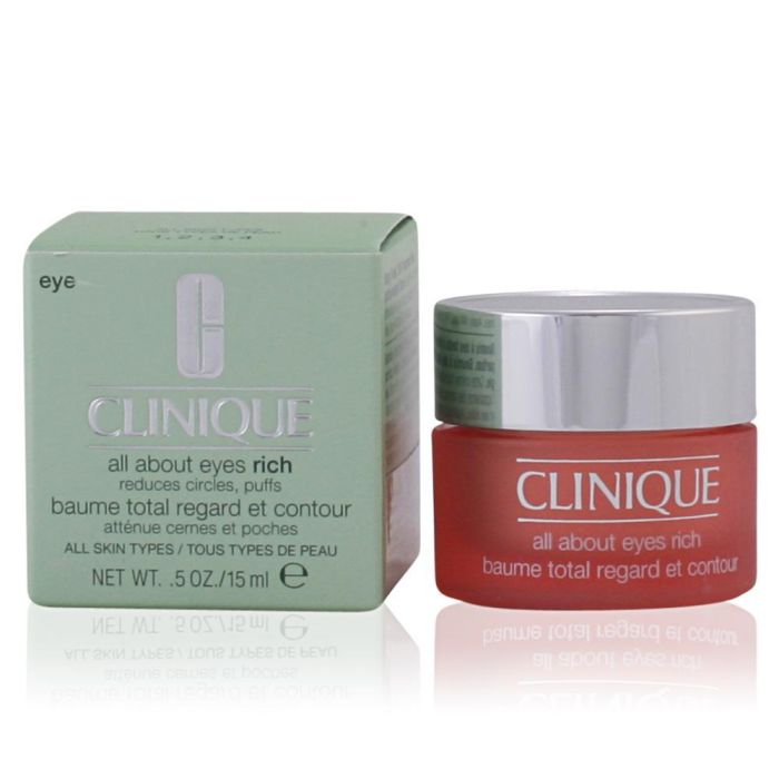 Clinique ALL ABOUT EYES rich Crema Contorno de Ojos Anti Ojeras, Bolsas y Líneas de Expresión Todo Tipo de Pieles 15 ml