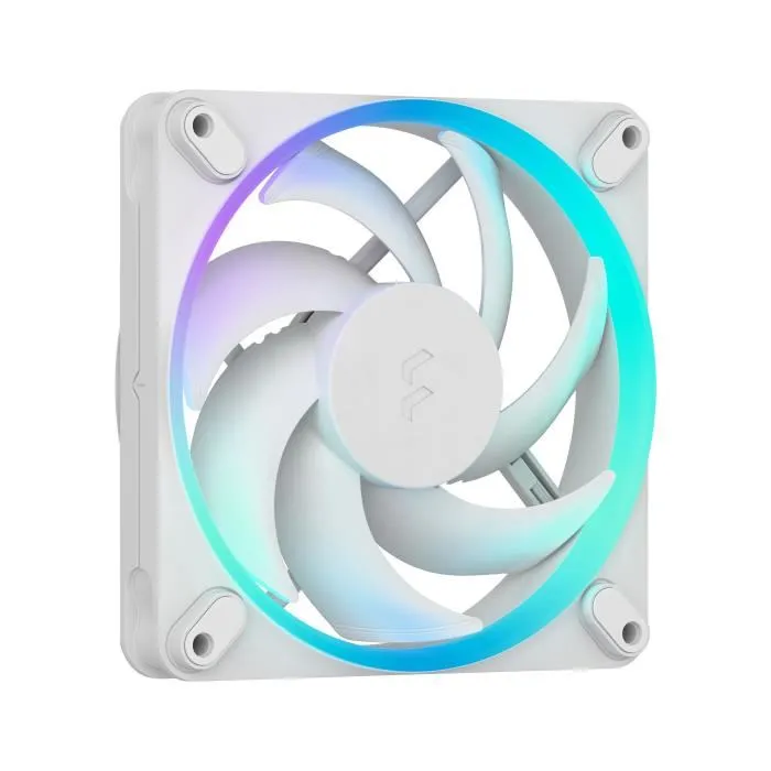 Fractal Design Ventilador para PC Momentum 12 RGB FDB Anillo de Luz ARGB Gen 2 Control PWM Blanco 5