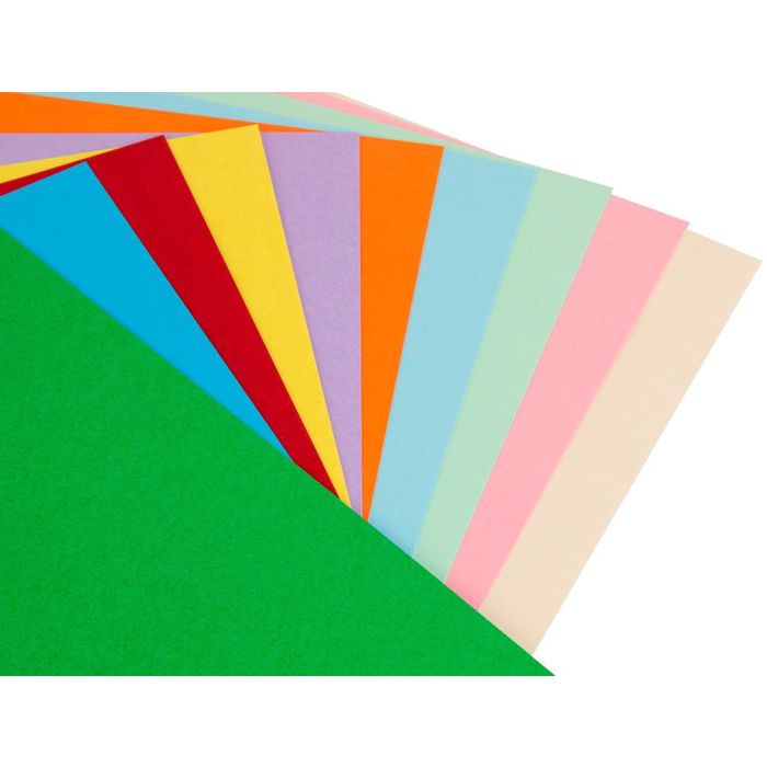 Cartulina Liderpapel A4 180 gr-M2 10 Colores Surtidos Paquete De 100 Hojas 6