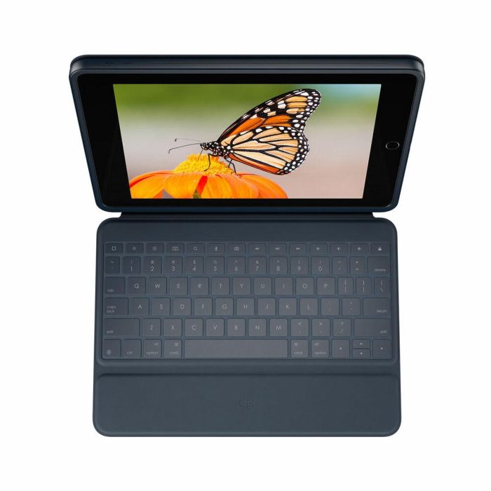 Funda con Teclado Logitech Combo 3 para Tablets Apple Ipad 7ª y 8ª Generación 10.2"/ Azul