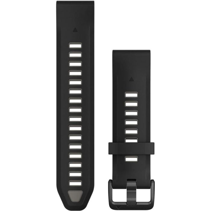 Garmin Ersatzarmband QuickFit 20mm Silikon Schwarz/Kieselgrau 0 Garmin Ersatzarmband QuickFit 20mm Silikon Schwarz/Kieselgrau 0