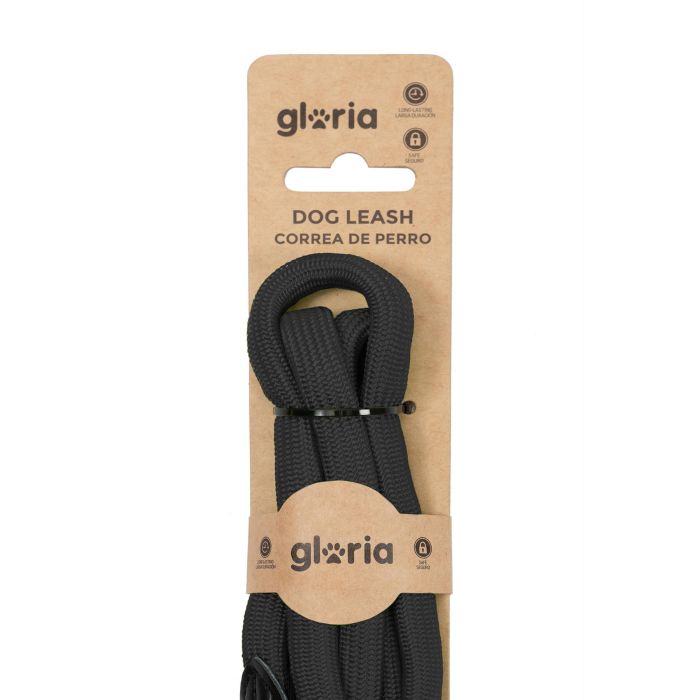 Gloria Correa de Nylon Redondo Doble Capa, Reforzada, Mosquetón Retráctil, Suave y Resistente, 10 mm x 120 cm Negro 2 Gloria Correa de Nylon Redondo Doble Capa, Reforzada, Mosquetón Retráctil, Suave y Resistente, 10 mm x 120 cm Negro 2