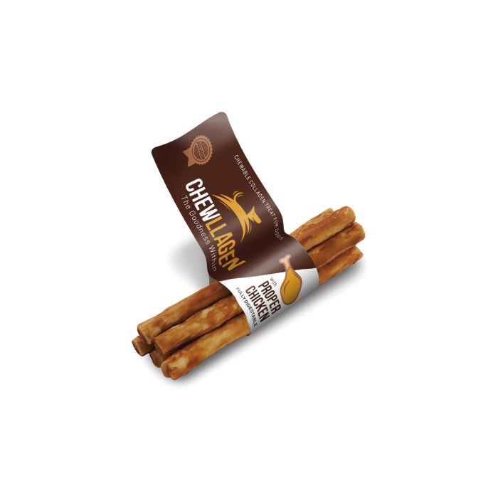 Chewllagen Rolls de Colágeno para Perros Mini 12.5 cm, Pollo, para Articulaciones y Digestión, Display 40 Packs (200 Unidades) 1 Chewllagen Rolls de Colágeno para Perros Mini 12.5 cm, Pollo, para Articulaciones y Digestión, Display 40 Packs (200 Unidades) 1