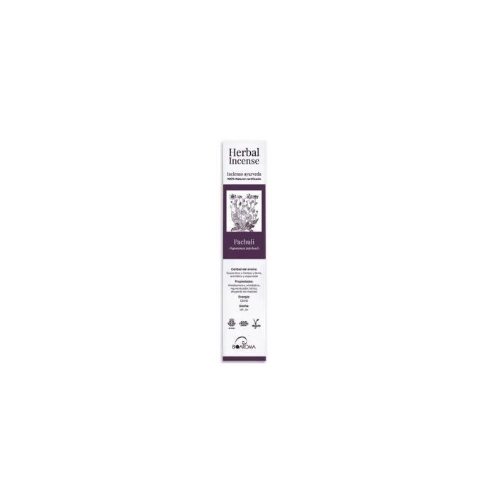BIOAROMA Incienso Herbal Pachuli Ayurveda Ecológico 5 Paquetes x 12 Unidades Certificado ICEA