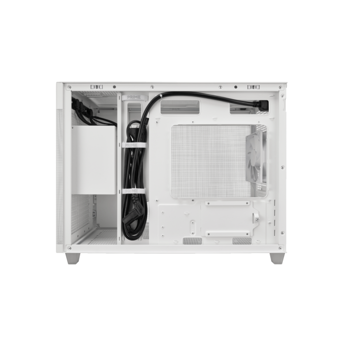 ASUS Prime AP201 MicroATX Mini Torre Blanco - Compatible con ATX, Ventiladores 120mm/140mm, Gestión de Cables 5