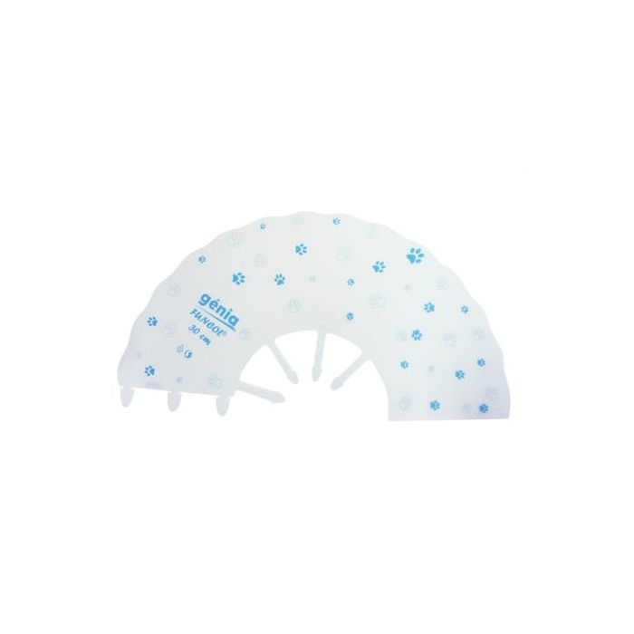 Funcol Paw Collar Isabelino Azul Talla 30 - Antiarrañazos, Cierre Rápido