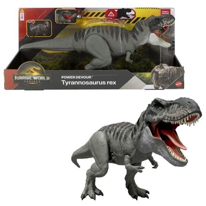 Mattel Dinosaurio Articulado con Sonido Jurassic World T-Rex Ataca. Figura de Acción 9x21x12 cm. Recomendado 4+ Años. Pilas AA. 3 Mattel Dinosaurio Articulado con Sonido Jurassic World T-Rex Ataca. Figura de Acción 9x21x12 cm. Recomendado 4+ Años. Pilas AA. 3