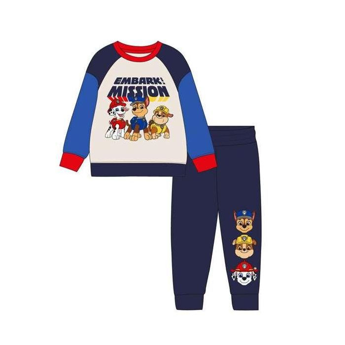 Cerdá Chándal de Algodón Cepillado Paw Patrol para Niños de 4 Años - Color Azul