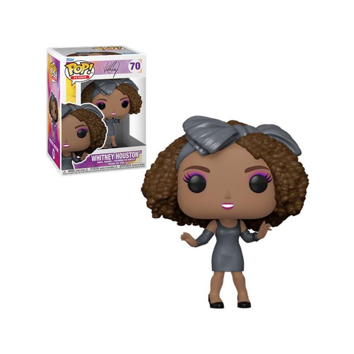 Funko Figura POP Icons Whitney Houston de Vinilo 9cm en Caja Regalo con Ventana