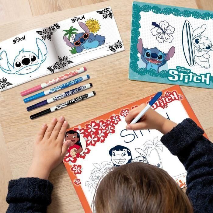 Kit de dibujo - LISCIANIGIOCHI - STITCH - Marcadores perfumados - Lápices de colores, pegatinas 3 Kit de dibujo - LISCIANIGIOCHI - STITCH - Marcadores perfumados - Lápices de colores, pegatinas 3
