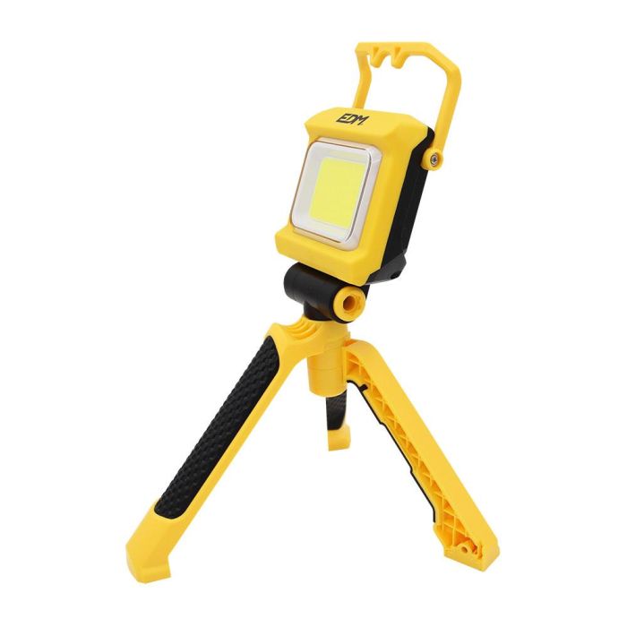 Edm Linterna Portátil Plegable de Trabajo con Trípode, 2000 lm, 6000 K, Batería 4400 mAh, Función Power Bank, IP65, Carga USB-C 1