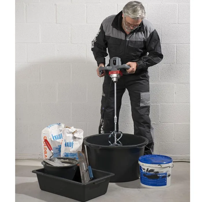 POWERPLUS Mezclador de concreto y pintura POWE80070, 1200 W con agitador de 120 mm 3