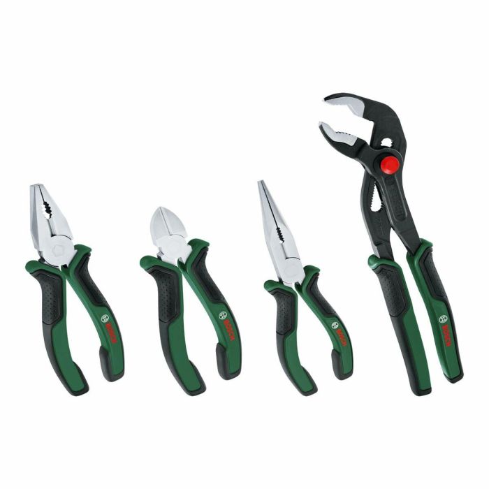 Bosch BOS4053423252255 - Juego de 4 Alicates Universales: Corte Diagonal Preciso, Punta Larga, Agarre Múltiple y Diseño Duradero 8
