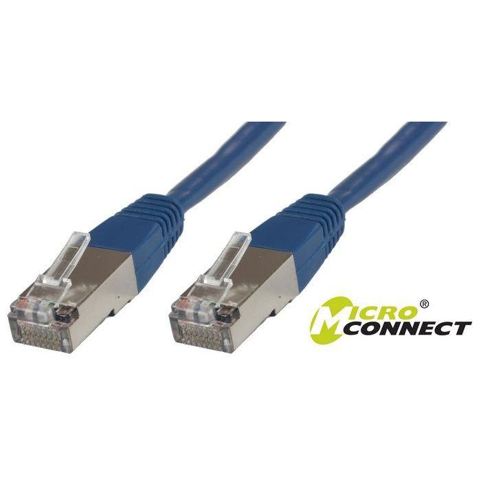 MicroConnect Cable de Red CAT6 F/UTP Blindado de 15m, Ethernet para Conexión de Dispositivos, Azul