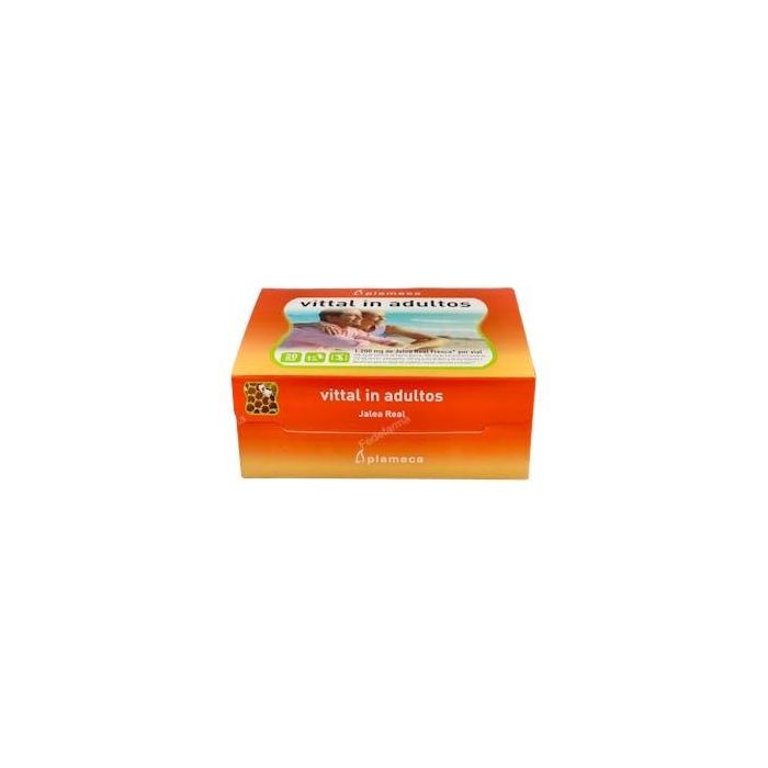 PLAMECA Vital In Adultos Jalea Real, Equinácea y Vitamina C para Sistema Inmunitario - 20 Ampollas Bebibles