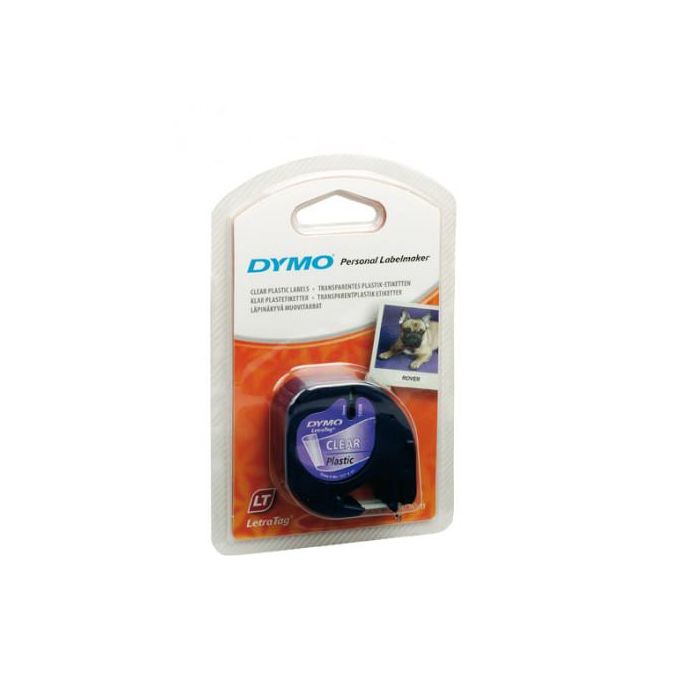 Dymo 12267 Cinta Negro Sobre Transparente 12 mm x 4M para Rotuladora Letratag 0 Dymo 12267 Cinta Negro Sobre Transparente 12 mm x 4M para Rotuladora Letratag 0