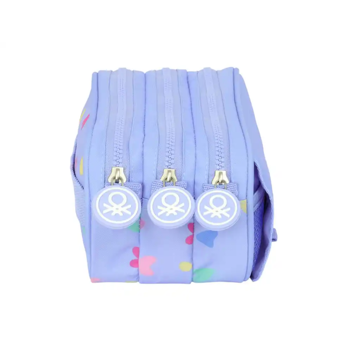 Portatodo Triple Benetton Lila Lila 21,5 x 10 x 8 cm 2 Portatodo Triple Benetton Lila Lila 21,5 x 10 x 8 cm 2