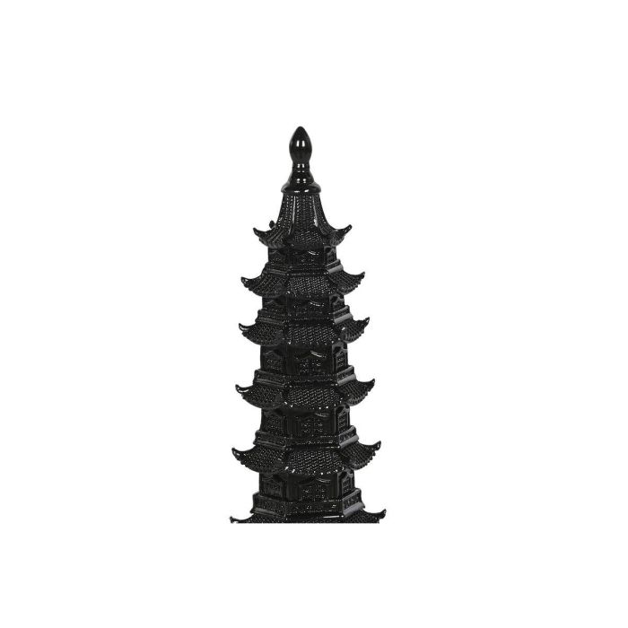 DKD Home Decor Pagoda Decoración Oriental de Resina Negra. Dimensiones: Ancho 9 cm, Largo 9 cm, Alto 41 cm. Peso 1 kg. 1 DKD Home Decor Pagoda Decoración Oriental de Resina Negra. Dimensiones: Ancho 9 cm, Largo 9 cm, Alto 41 cm. Peso 1 kg. 1
