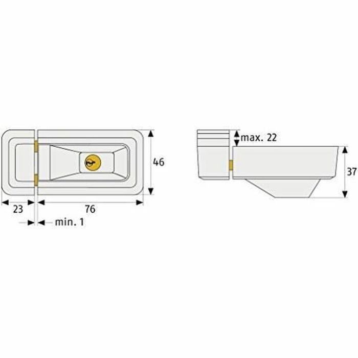Abus 3010 W KD EK Cerradura de Seguridad Universal para Ventanas y Puertas, con Cerrojos Sólidos y Diseño Discreto. 3