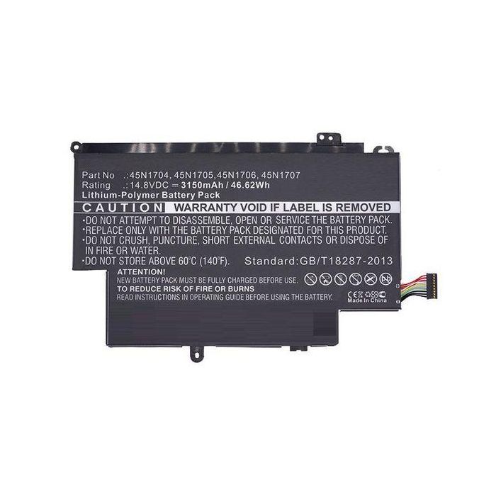 CoreParts Laptop Battery for Lenovo 47Wh Li-Pol 14.8V 3150mAh Black, 20cds00500, 20cds00700, 20cds00800, ThinkPad Yoga S1 12.5", Yoga 12 1 CoreParts Laptop Battery for Lenovo 47Wh Li-Pol 14.8V 3150mAh Black, 20cds00500, 20cds00700, 20cds00800, ThinkPad Yoga S1 12.5", Yoga 12 1