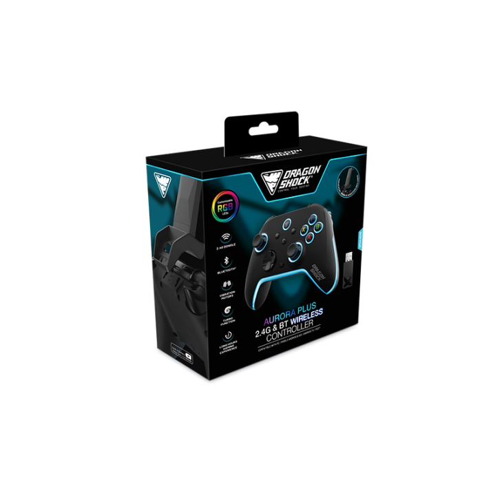 Dragonshock Aurora Plus Negro Bluetooth/Rf/Usb Gamepad Analógico/Digital Android, Pc, Playstation 3, Ios 7