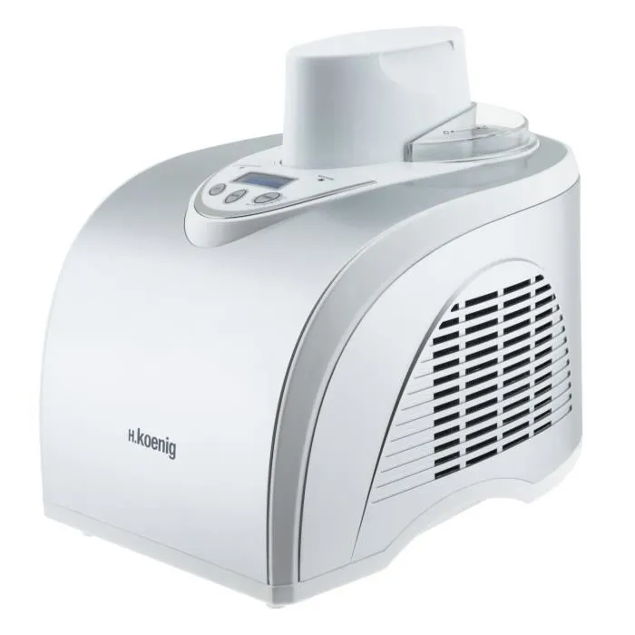 Hkoenig Máquina para Hacer Helados HF180 1L con Grupo Frío Integrado y Pantalla LCD, 135W 1