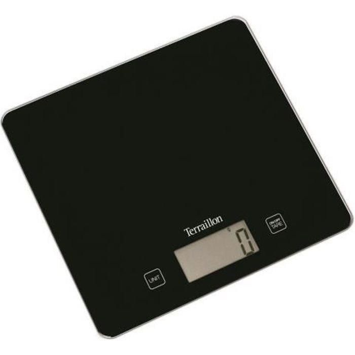 Terraillon T1040 Báscula de Cocina Digital 5 kg / 1 g, Función Tara y Conversión Líquidos - Negro Terraillon T1040 Báscula de Cocina Digital 5 kg / 1 g, Función Tara y Conversión Líquidos - Negro