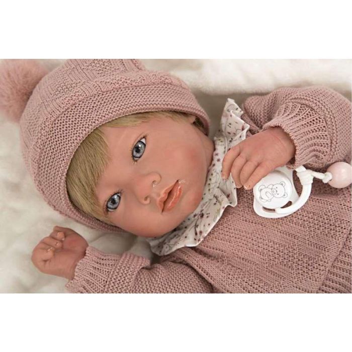 Muñeca reborn arias 40 cm abril rosa c/manta 10 Muñeca reborn arias 40 cm abril rosa c/manta 10