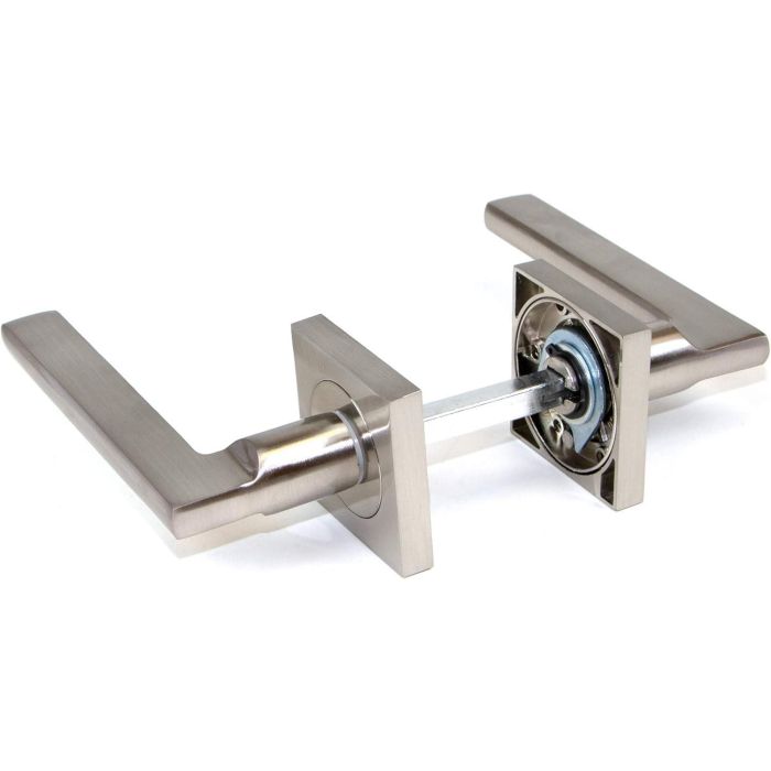 Herrajes Alk Manilla Rental Aluminio Níquel Satinado Roseta Cuadrada 50x50 mm 1