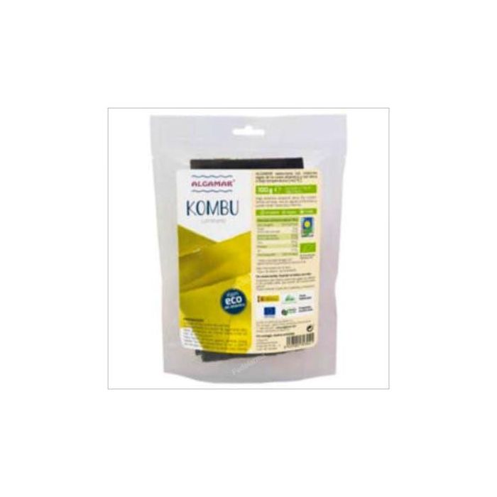ALGAMAR Alga Kombu 100g para Cocina, Rica en Minerales, Ácido Algínico y Glutámico, Sin Gluten, Vegana