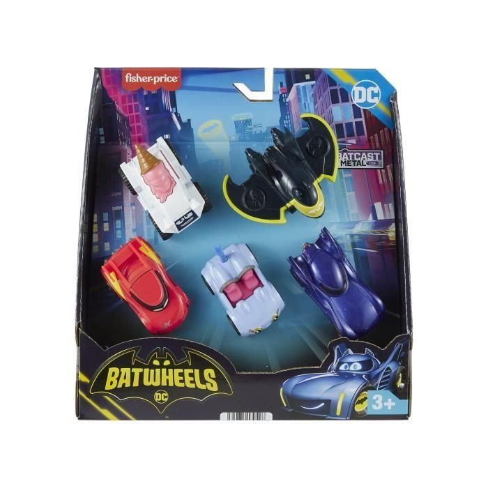 Surtido de vehículos Fisher-Price-Batwheels-5 vehículos (1/55) HML20 Surtido de vehículos Fisher-Price-Batwheels-5 vehículos (1/55) HML20