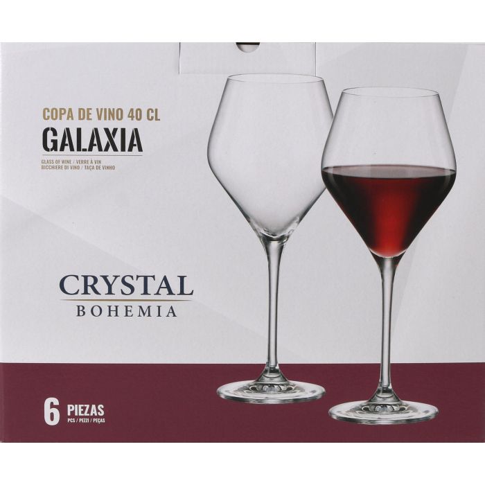 Bohemia Set de 6 Copas de Vino de 400 cc - Colección Galaxia (4 Cajas) 1